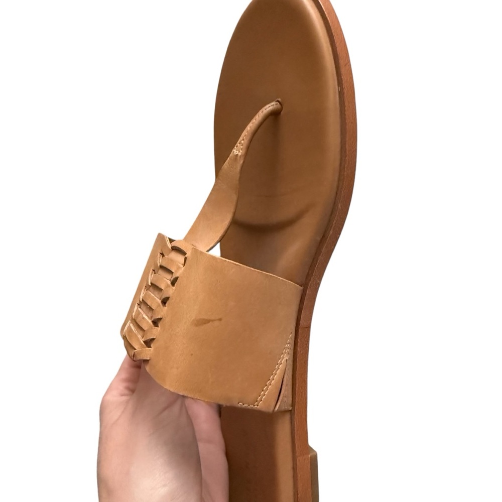 Cole Haan Women’s Size 11 Felix Thong Sandal Brown Leather Slide On Casual Soft - Picture 3 of 4